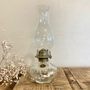 Vintage Lamplight Farms Glass Lamp Hurricane Chimney Wick Paraffin Wales Unused